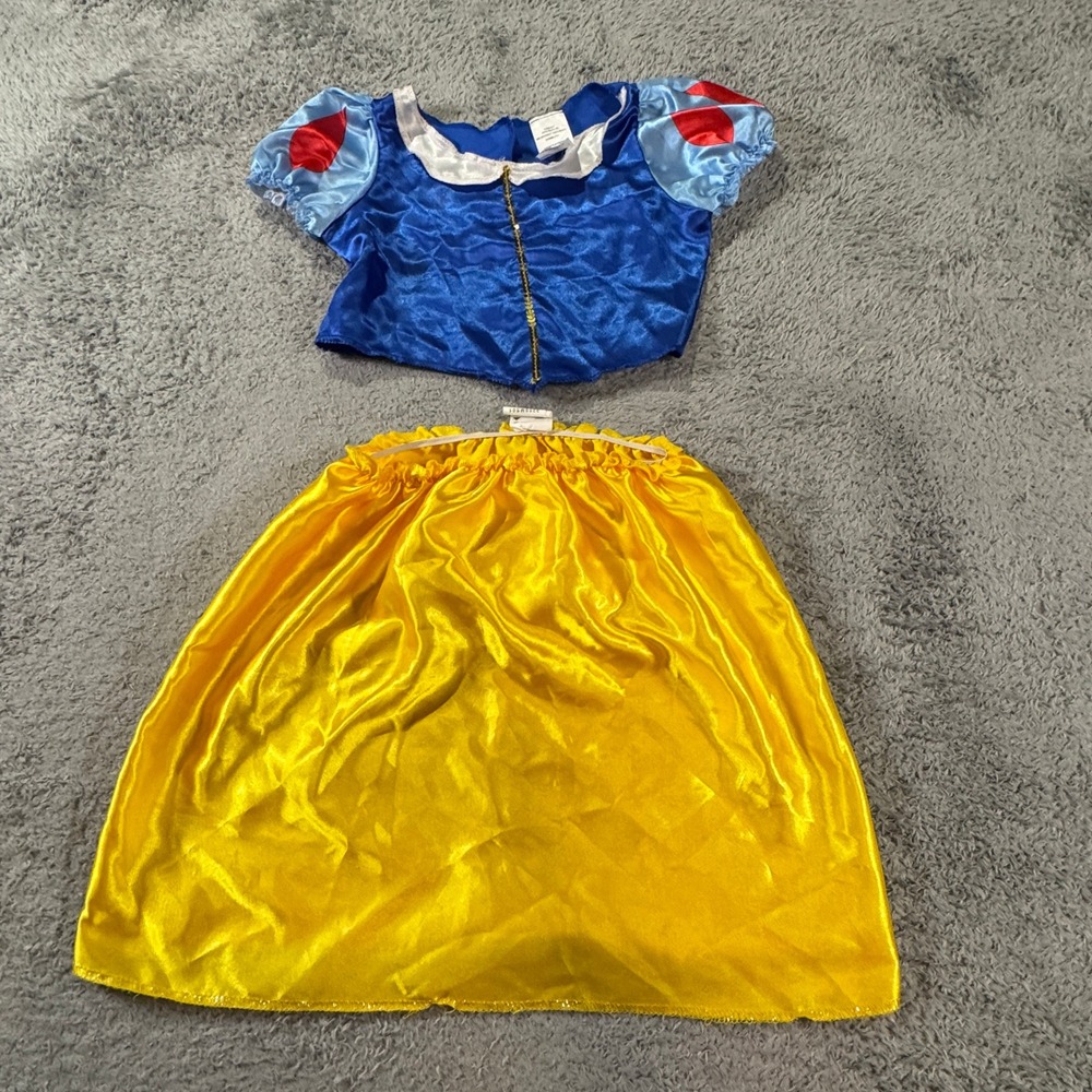 Disney Girls Snow White Fantasy Play Costume Size 4-6X Blue Yellow 2 Piece Set